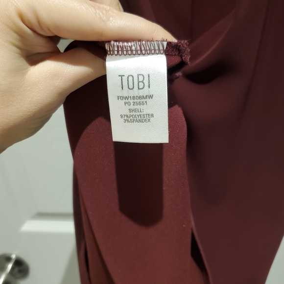 TOBI Shift Dress - burgundy Sz L - Picture 9 of 10